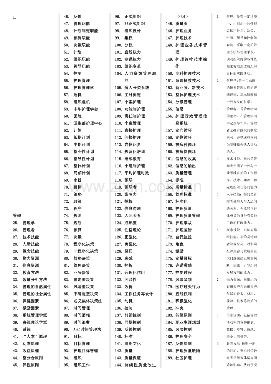 自考护理管理学名词解释.doc_第1页