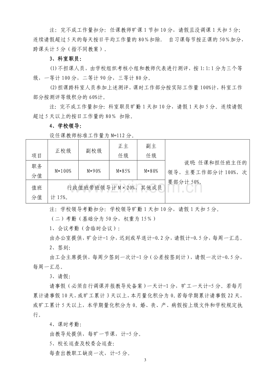 新浚县小河镇一中量化考核方案..doc_第3页