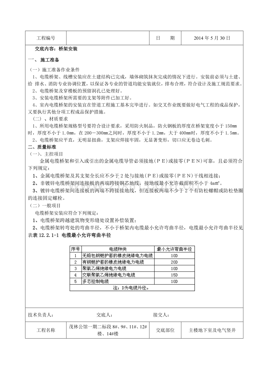 主楼桥架安装技术交底.doc_第2页