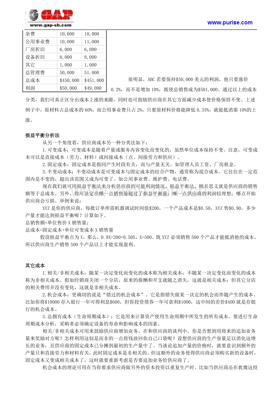 采购与供应商管理：了解你的供应商的成本结构.doc_第2页