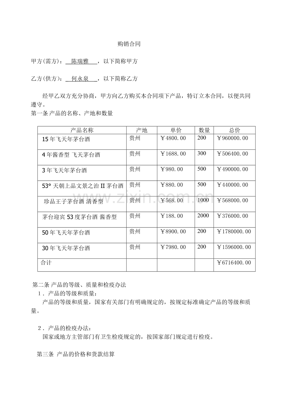 食品购销合同1-(自动保存的).docx_第1页