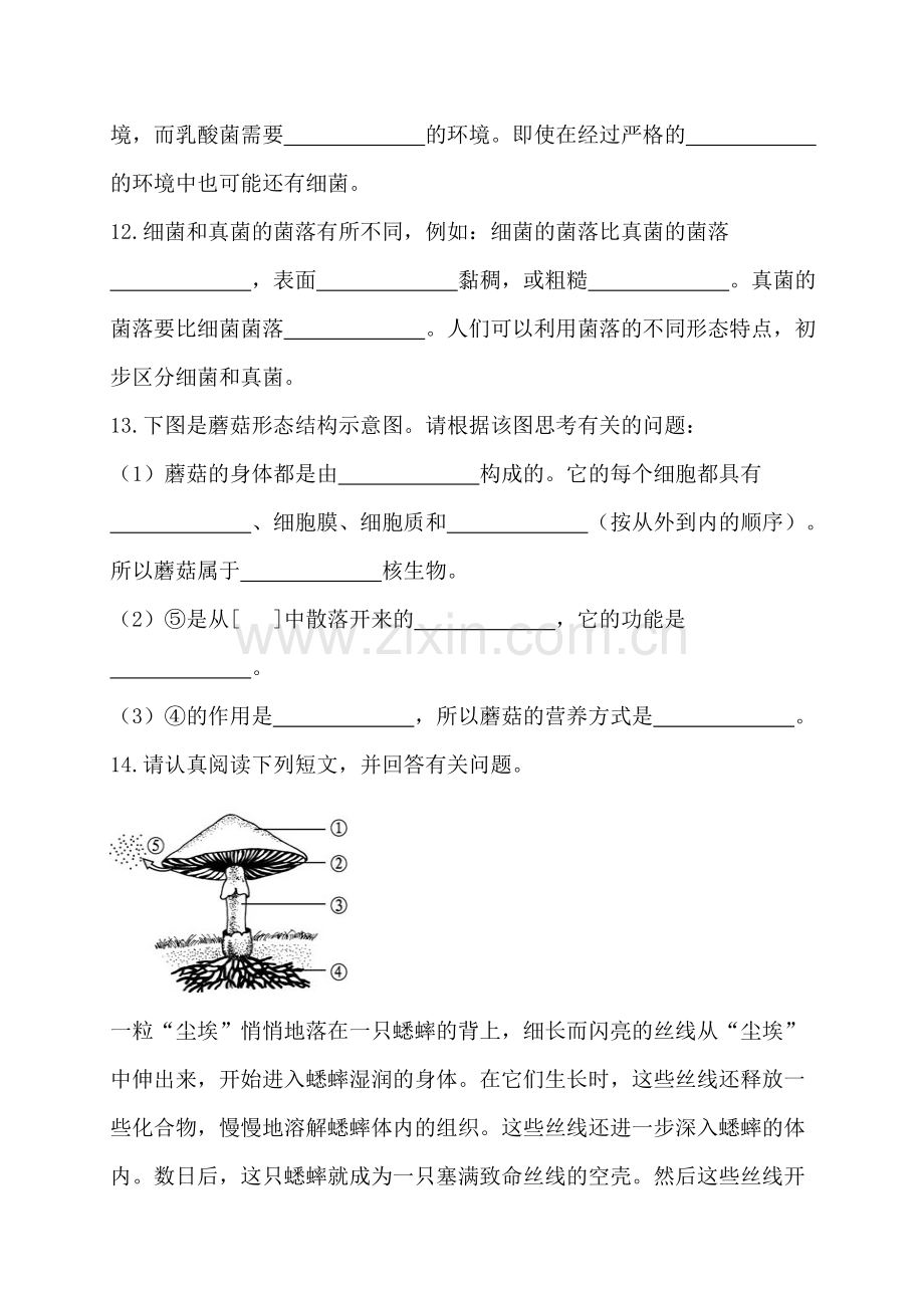 2016-2017学年八年级生物下学期课时同步练习10.doc_第3页