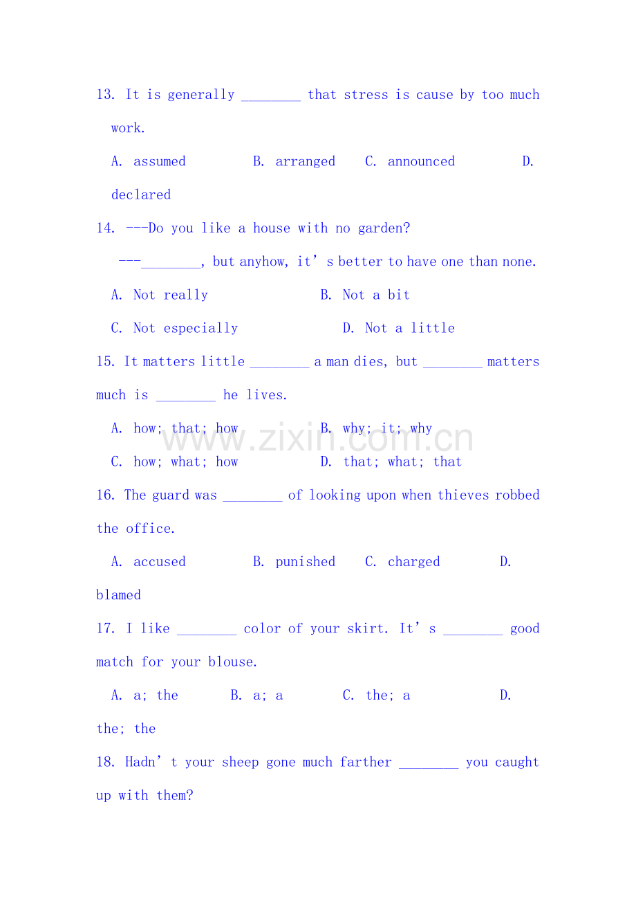 哈尔滨市第六中学2016届高三英语上册期中考试试题.doc_第3页