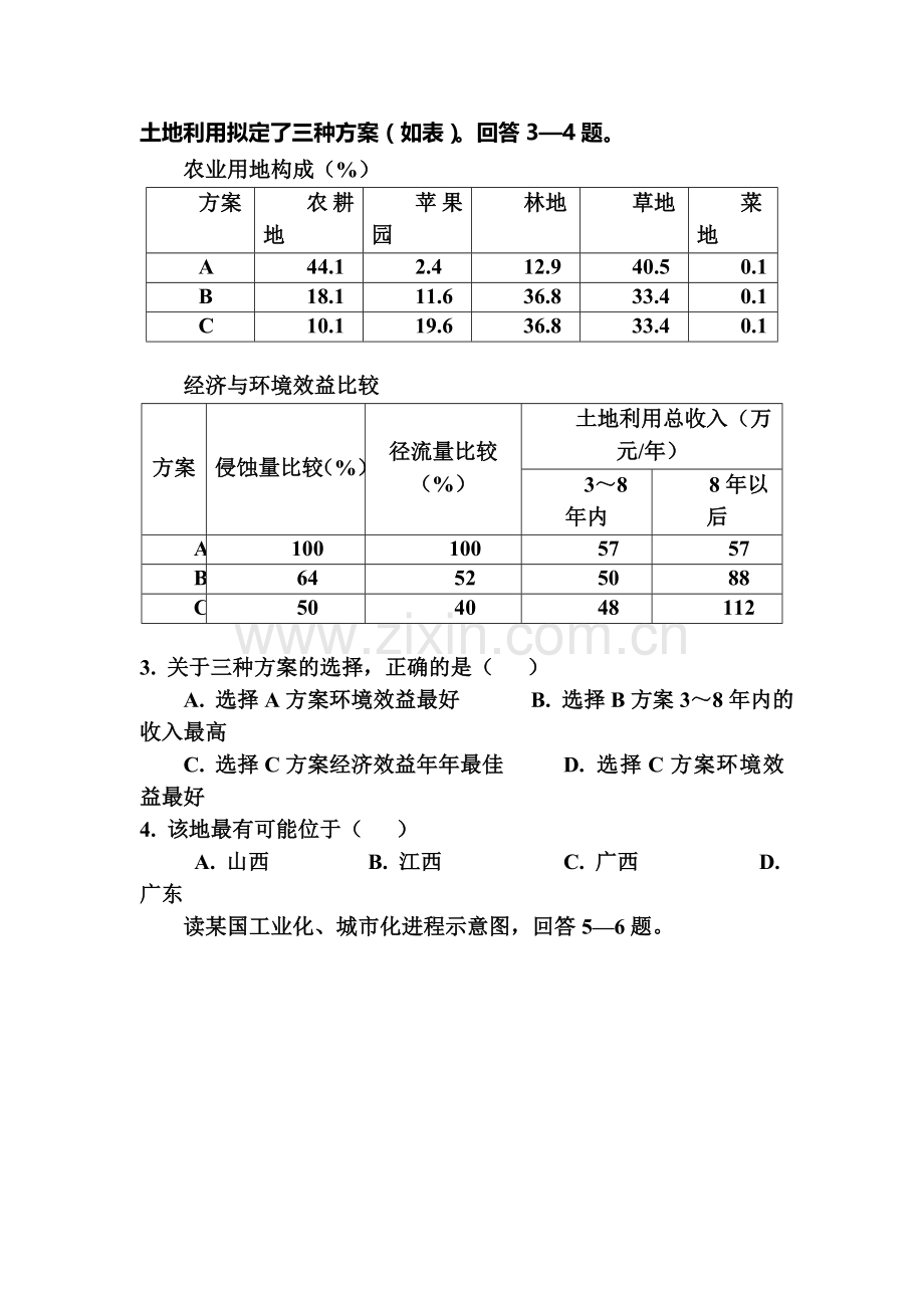 山西省康杰中学2015-2016学年高二地理上册期中考试题.doc_第2页