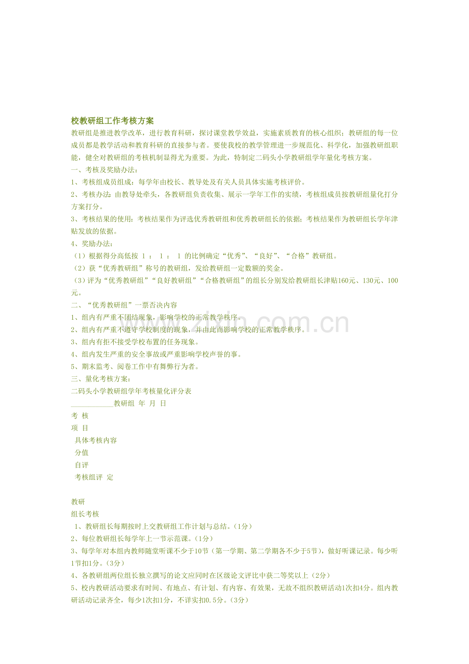 校教研组工作考核方案2..doc_第1页