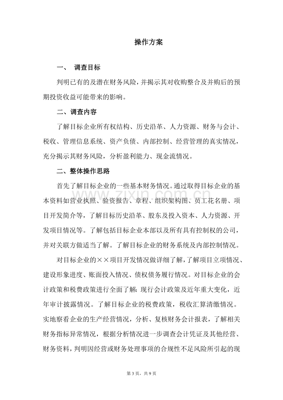 财务尽职调查方案.doc_第3页