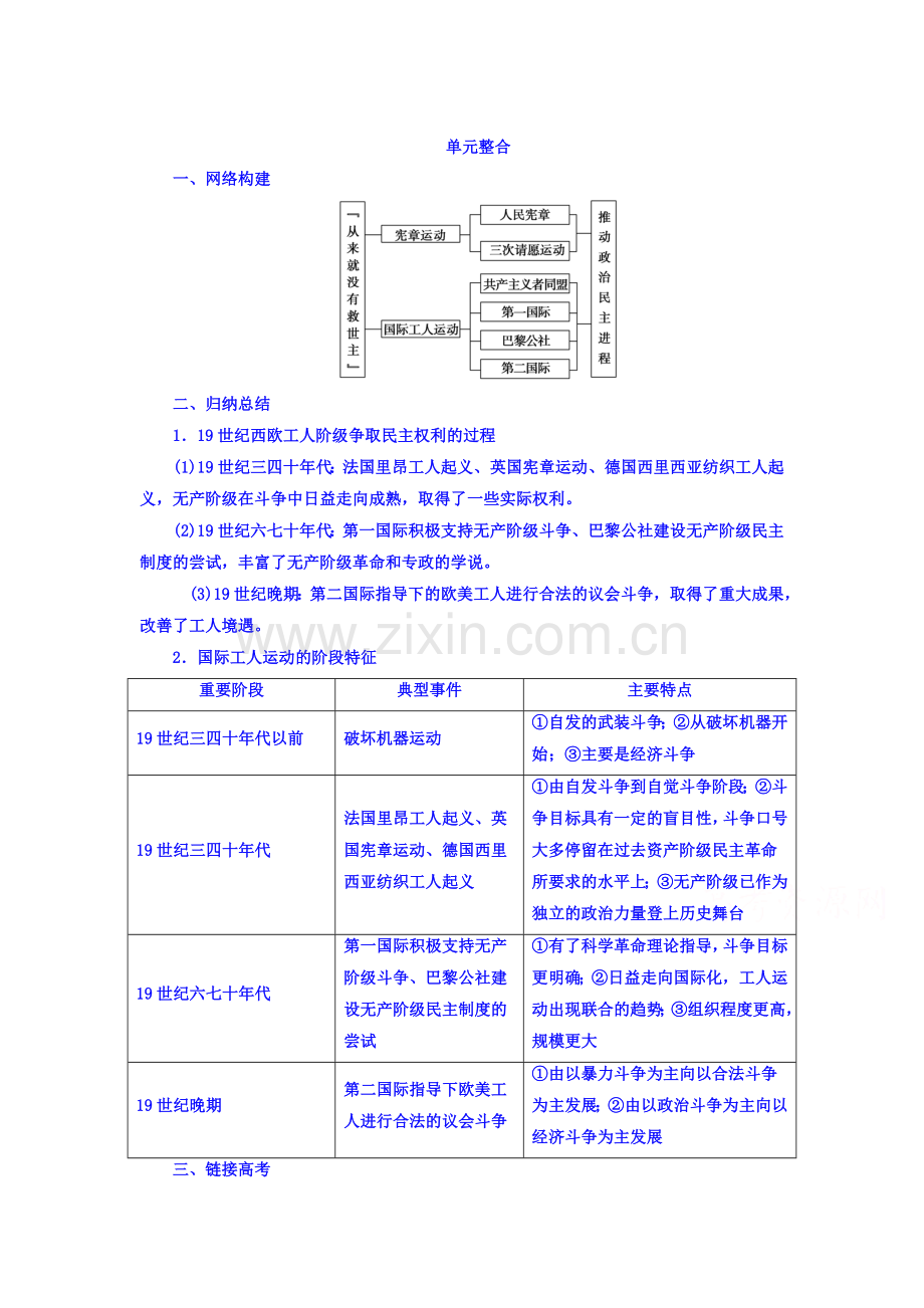 高二历史选修二单元过关检测卷14.doc_第1页