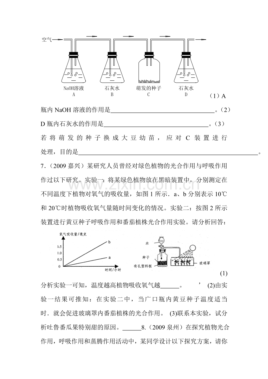 七年级生物能量的释放和利用同步练习.doc_第2页