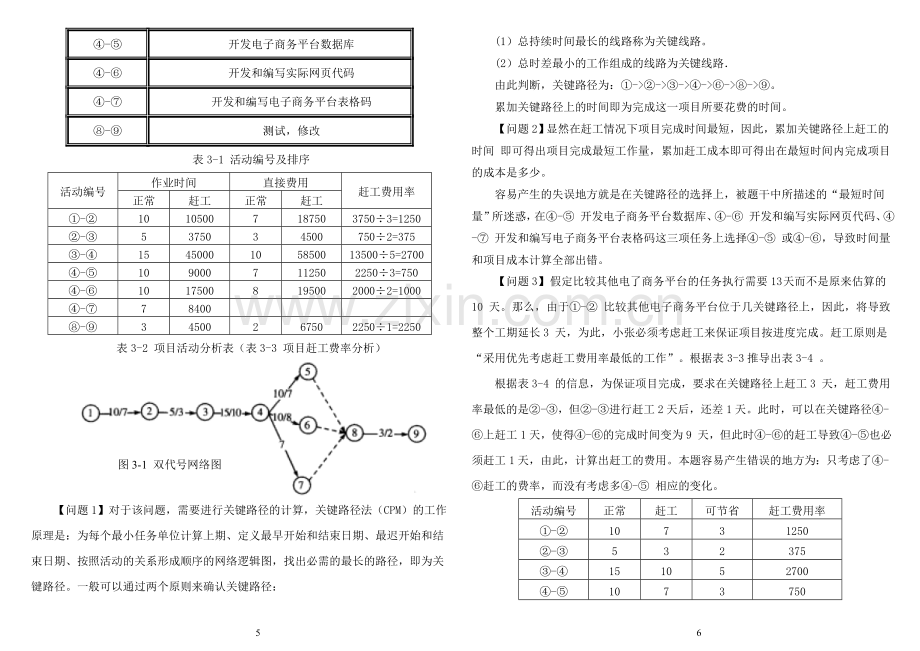 某项目信息系统管理师-项目时间管理案例分析.doc_第3页