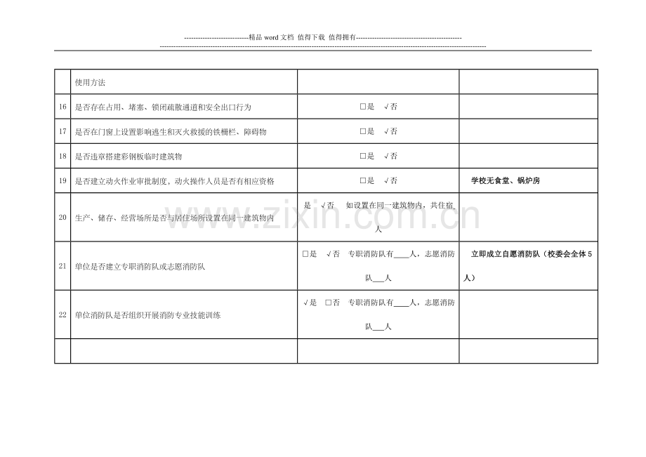 育英小学消防安全自查自改记录表.doc_第3页