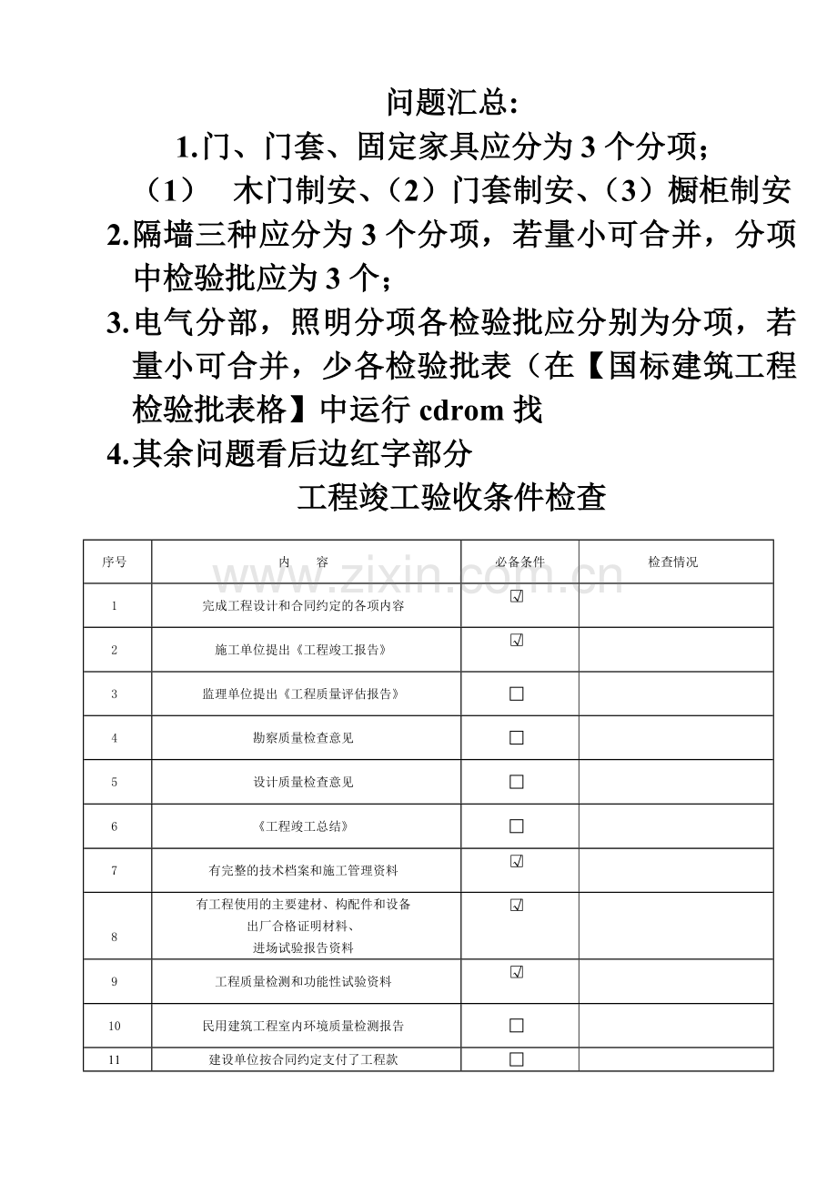 装饰装修工程验收资料表格(徐改).doc_第1页