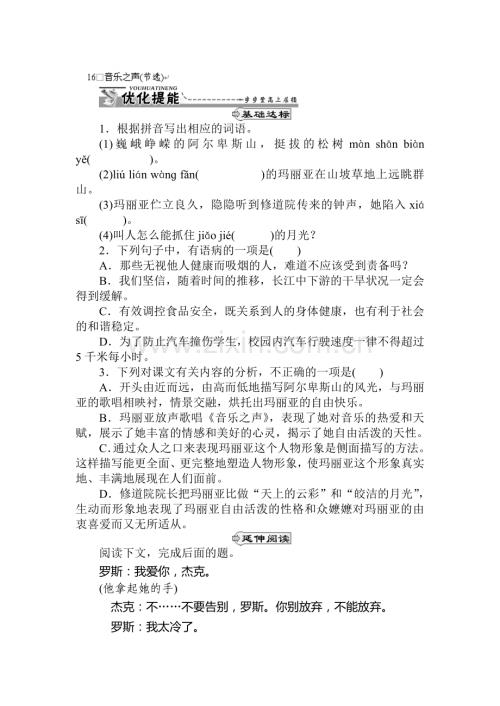 九年级语文下册课时优化提能练习17.doc