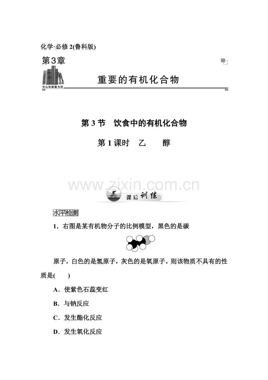 2016-2017学年高一化学下学期课时训练19.doc_第1页