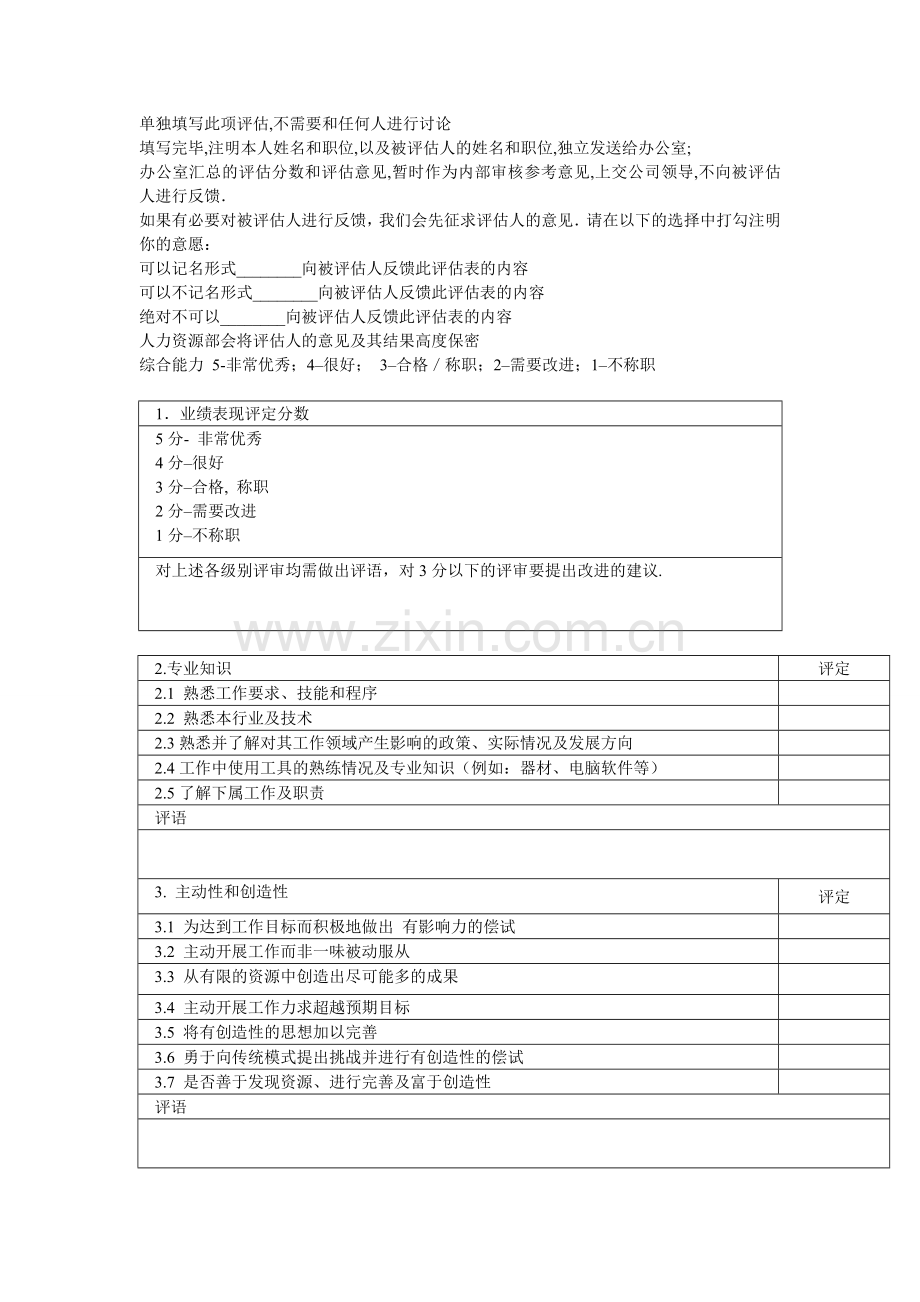 中层管理者综合能力考核表.doc_第2页