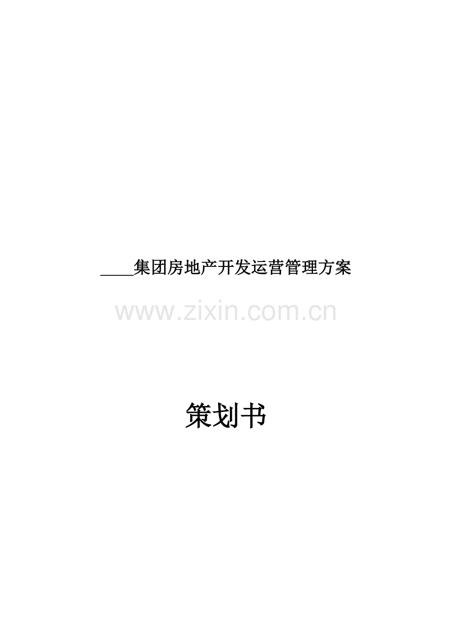 地产项目运营管理策划书.doc_第2页