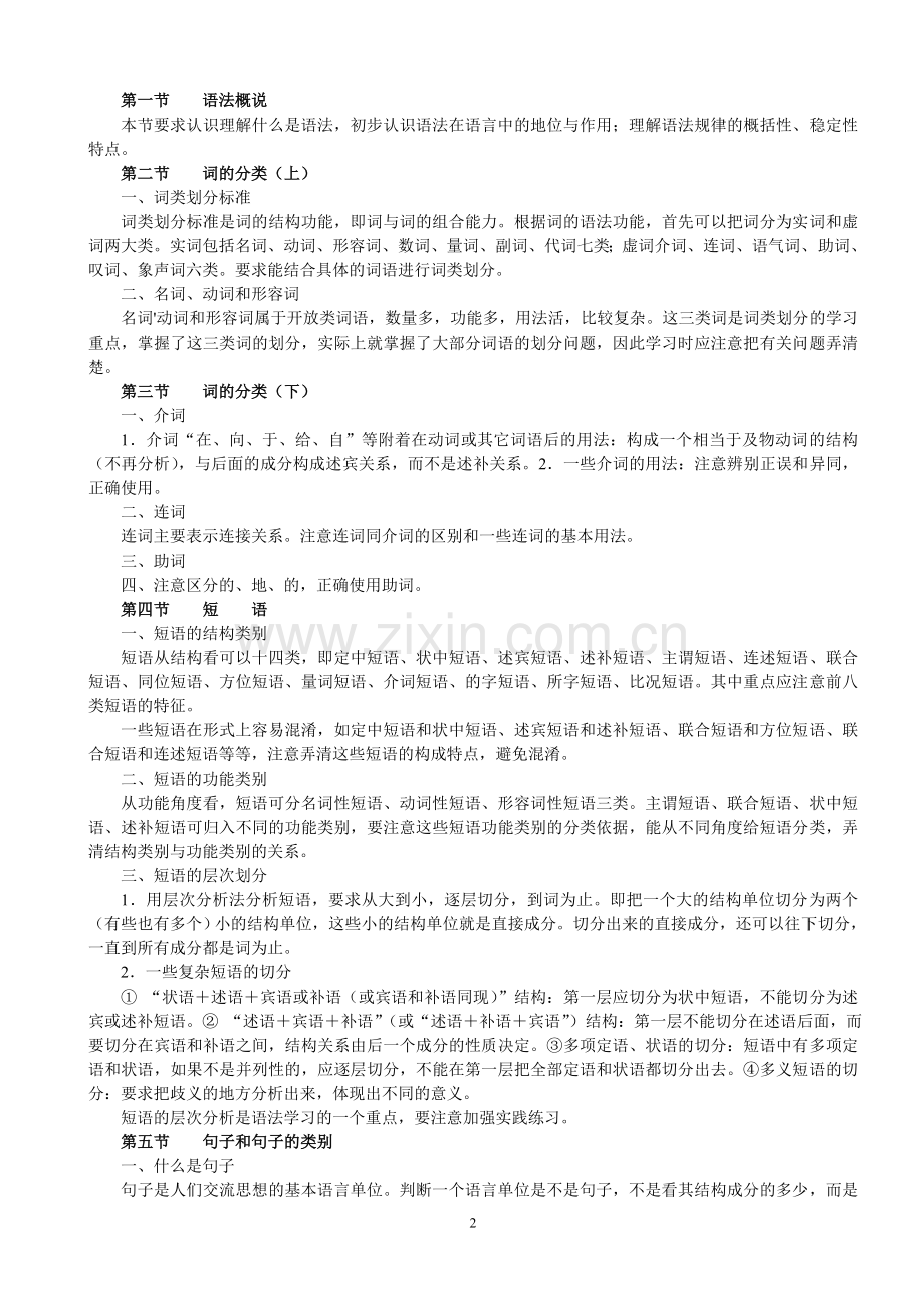 06秋期现代汉语2期末复习应考指南.doc_第2页