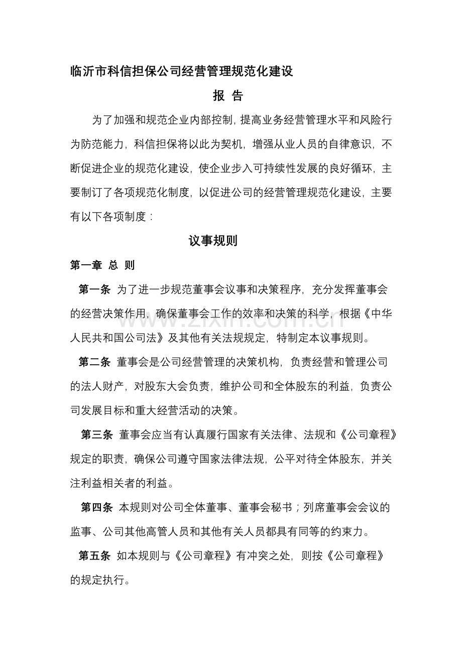 担保公司管理规范化建设报告Microsoft-Word-文档.doc_第1页