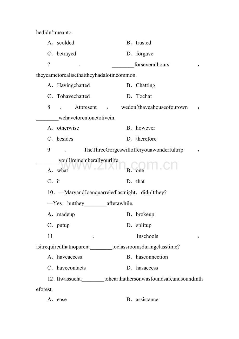 高三英语课时能力复习检测题20.doc_第2页