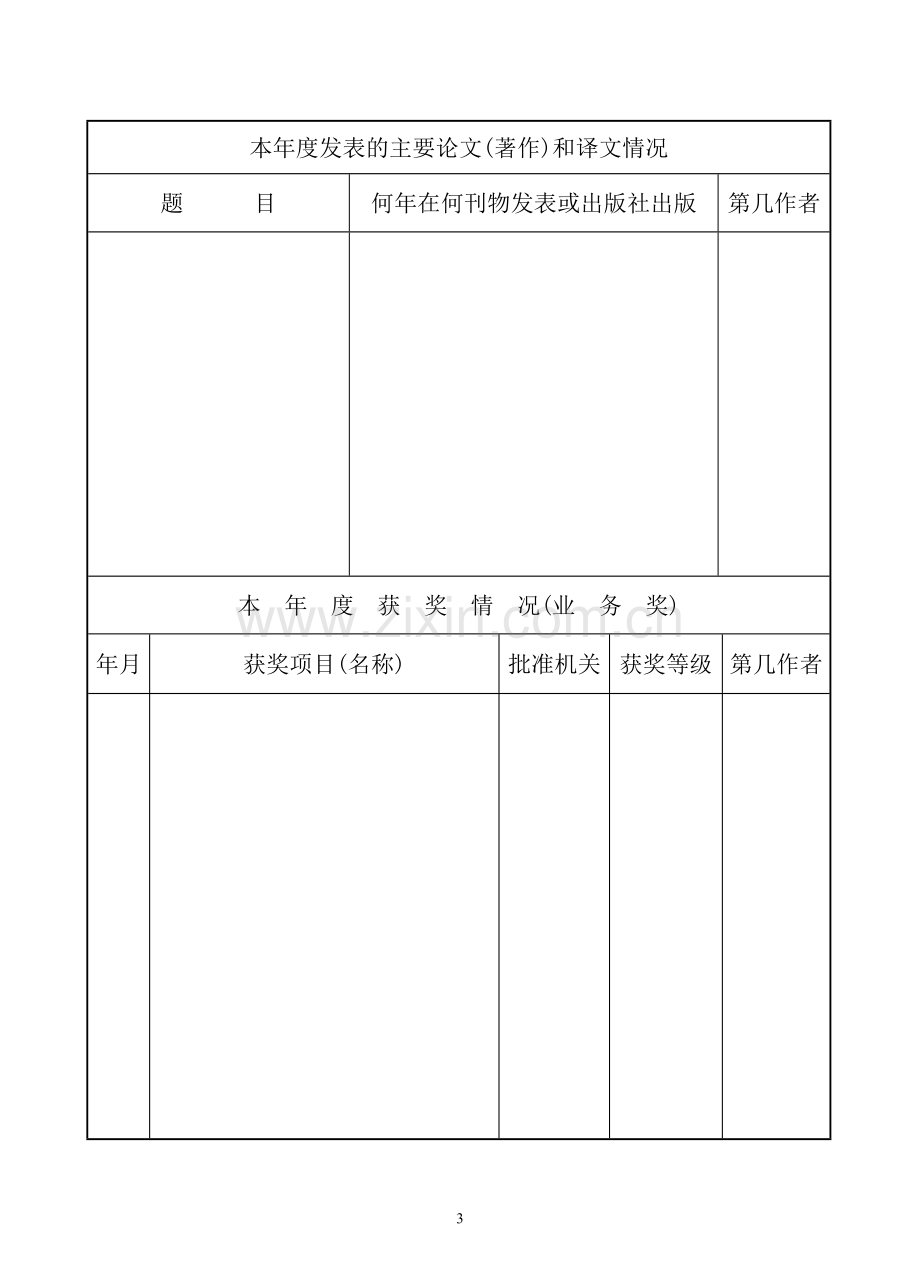 卫生技术人员年度业务、职业道德考核(中级)..doc_第3页