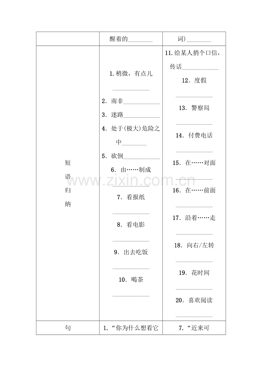 2018届中考英语基础知识复习检测1.doc_第2页