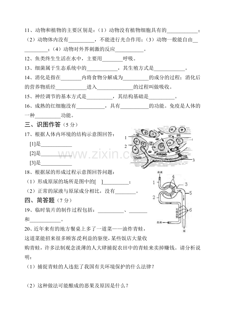 中考生物模拟题(一).doc_第2页