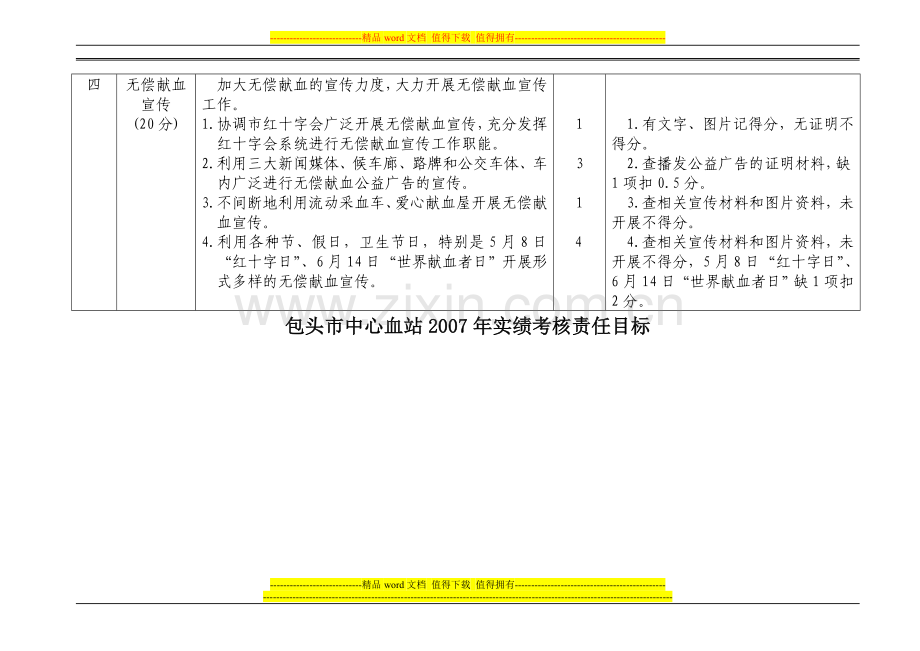 包头市中心血站2007年实绩考核责任目标..doc_第2页