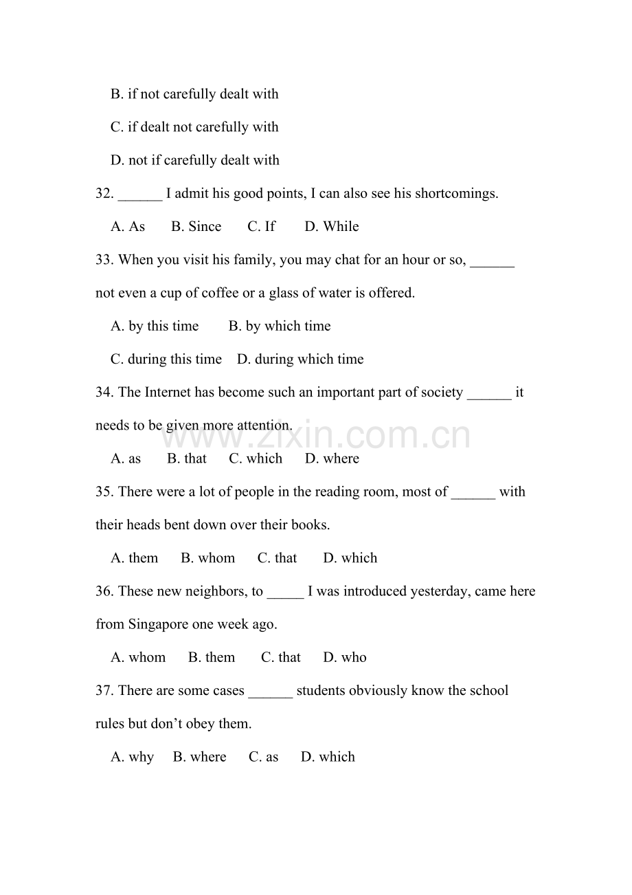 高三英语单元知识点训练题12.doc_第2页