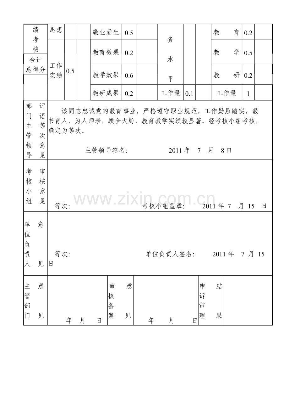 事业单位人员年度考核表..doc_第3页