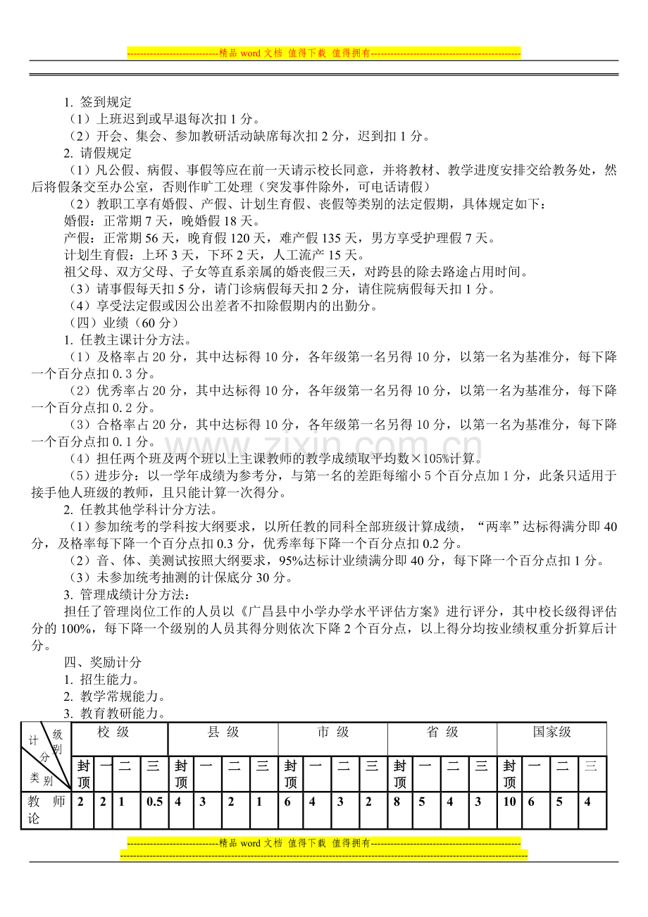 广昌县永华学校教师考核方案..doc_第2页