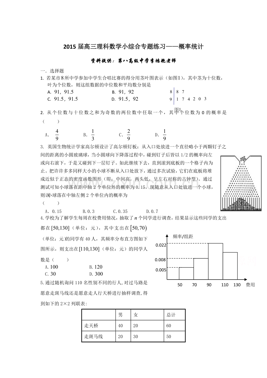 高三数学综合专题练习11.doc_第1页