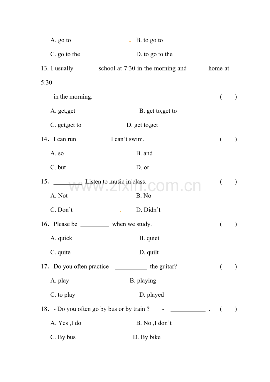 七年级英语下册期中模块测试题.doc_第3页