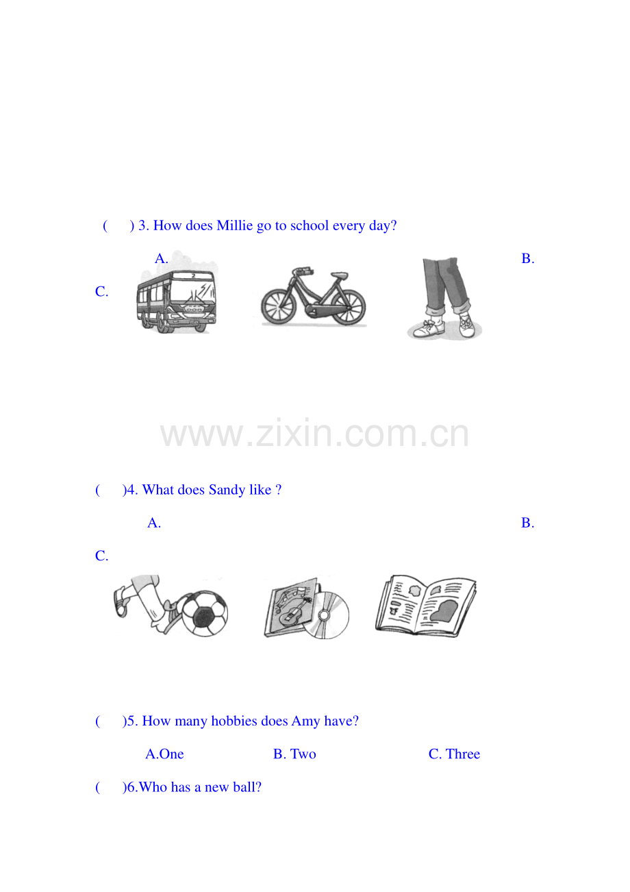 2015-2016学年七年级英语上册期中考试题5.doc_第2页