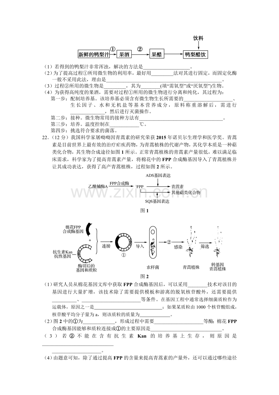 广东省汕头市2015-2016学年高二生物下册期中考试题1.doc_第3页