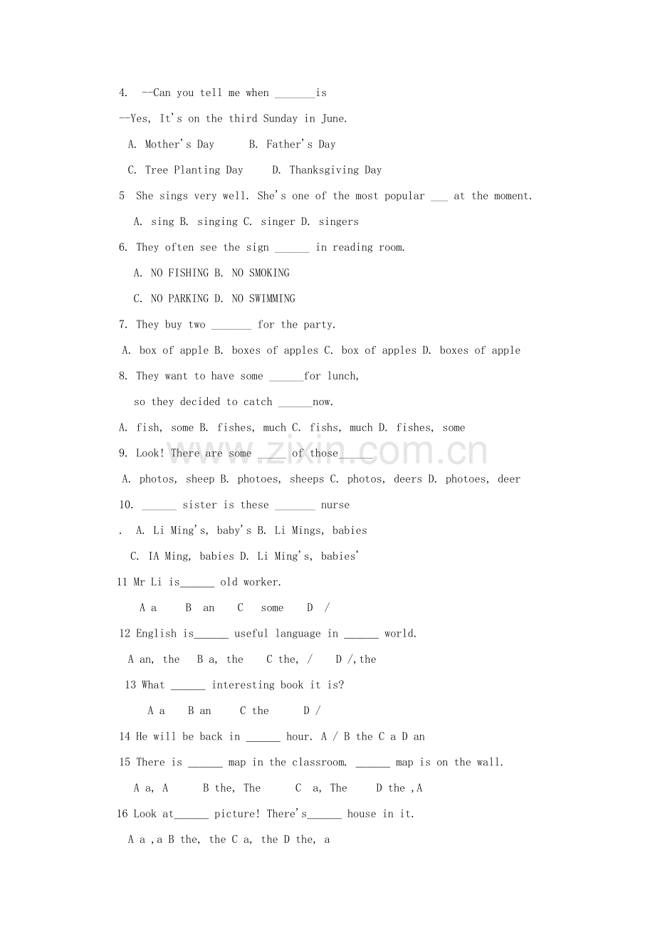 七年级英语上册周练测试题8.doc_第2页