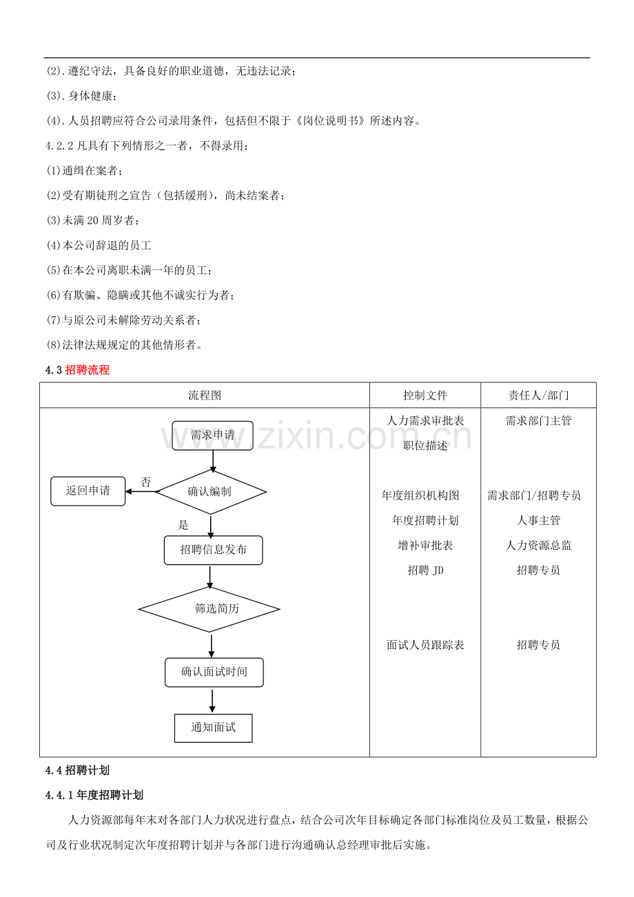 招聘录用离职管理制度.doc_第2页