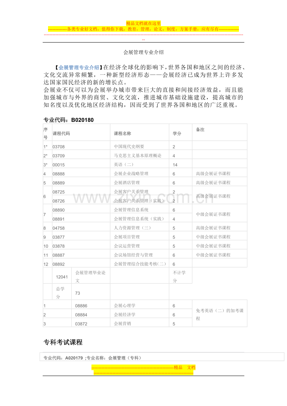 广州自考会展管理.doc_第1页