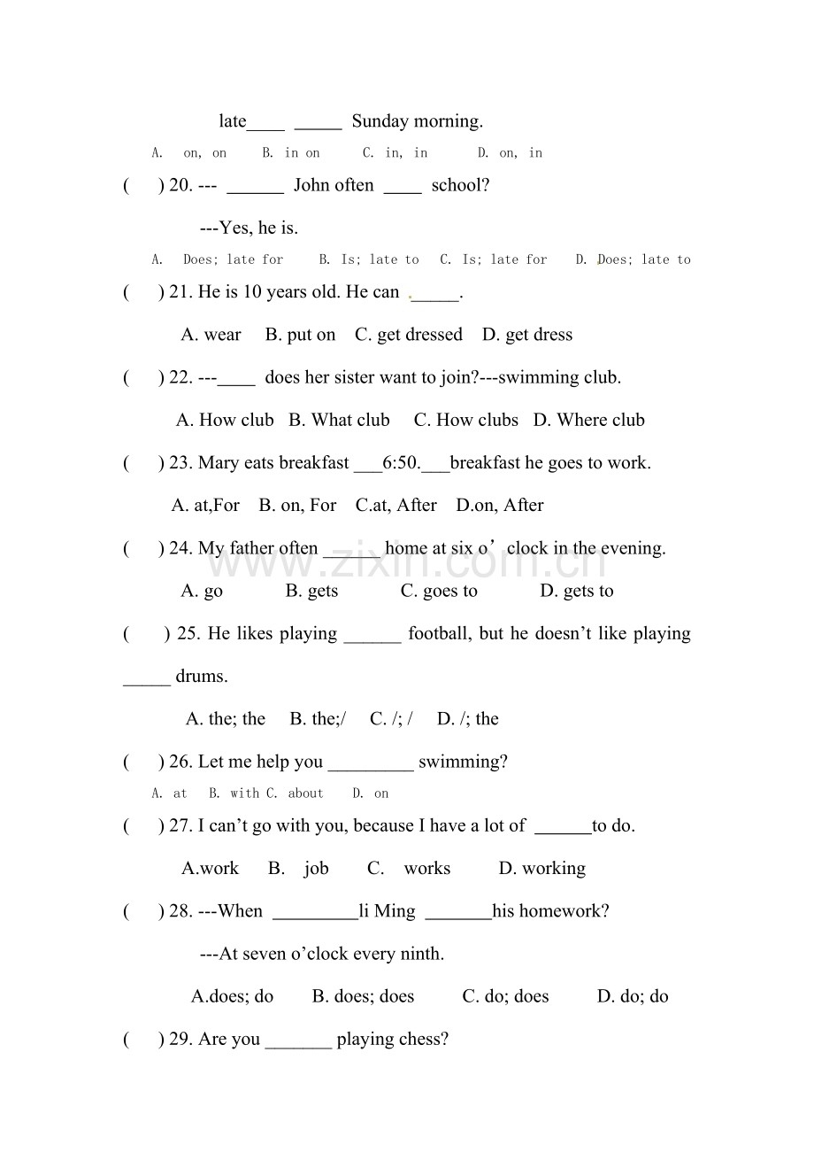 七年级英语下册第一次月考调研测试题5.doc_第3页