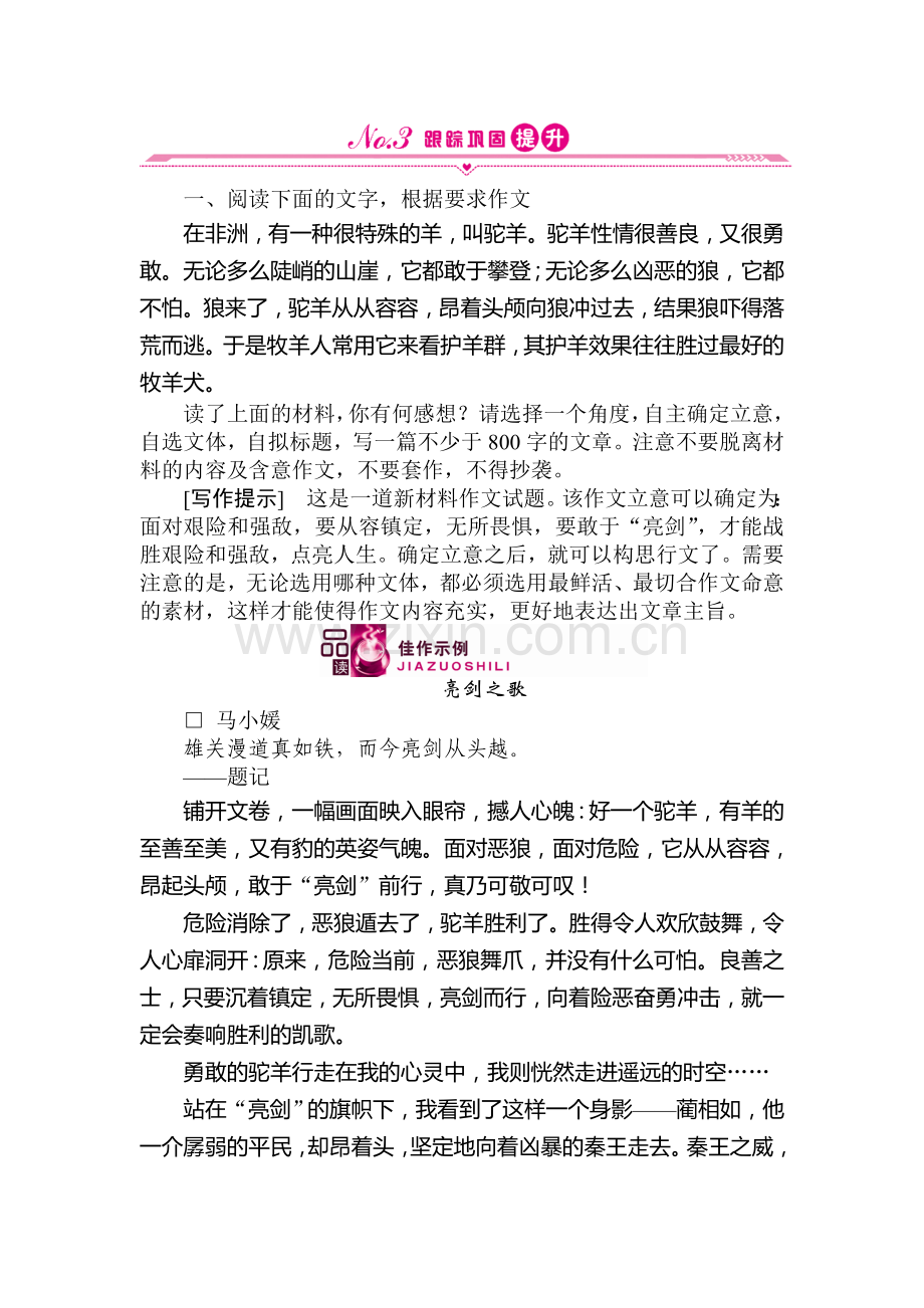 高三语文语文跟踪巩固复习训练题2.doc_第1页