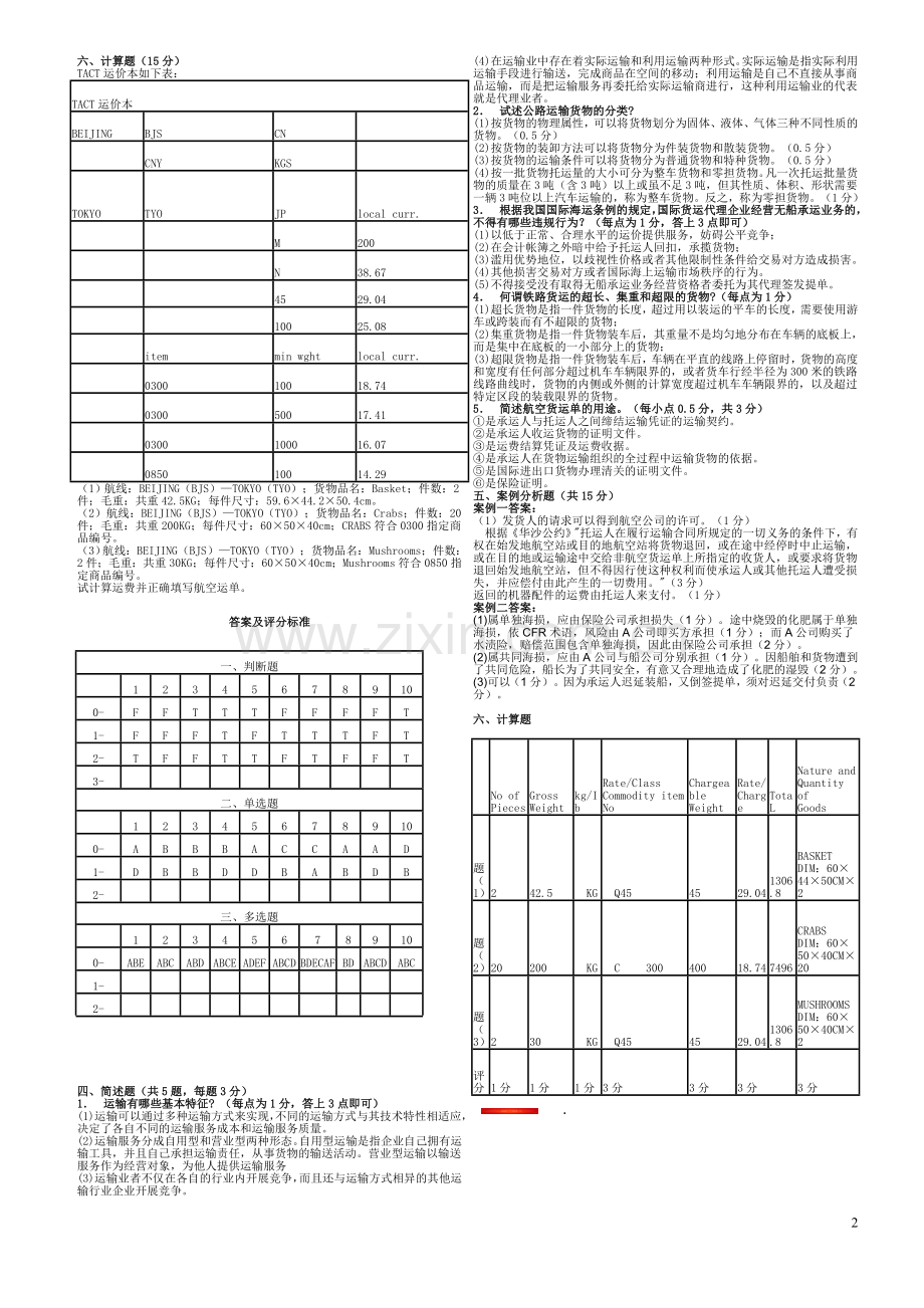 物流运输管理复习1.doc_第2页