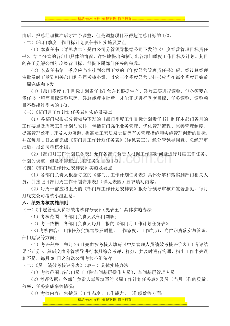 某某有限公司绩效管理制度及考核实施细则..doc_第2页