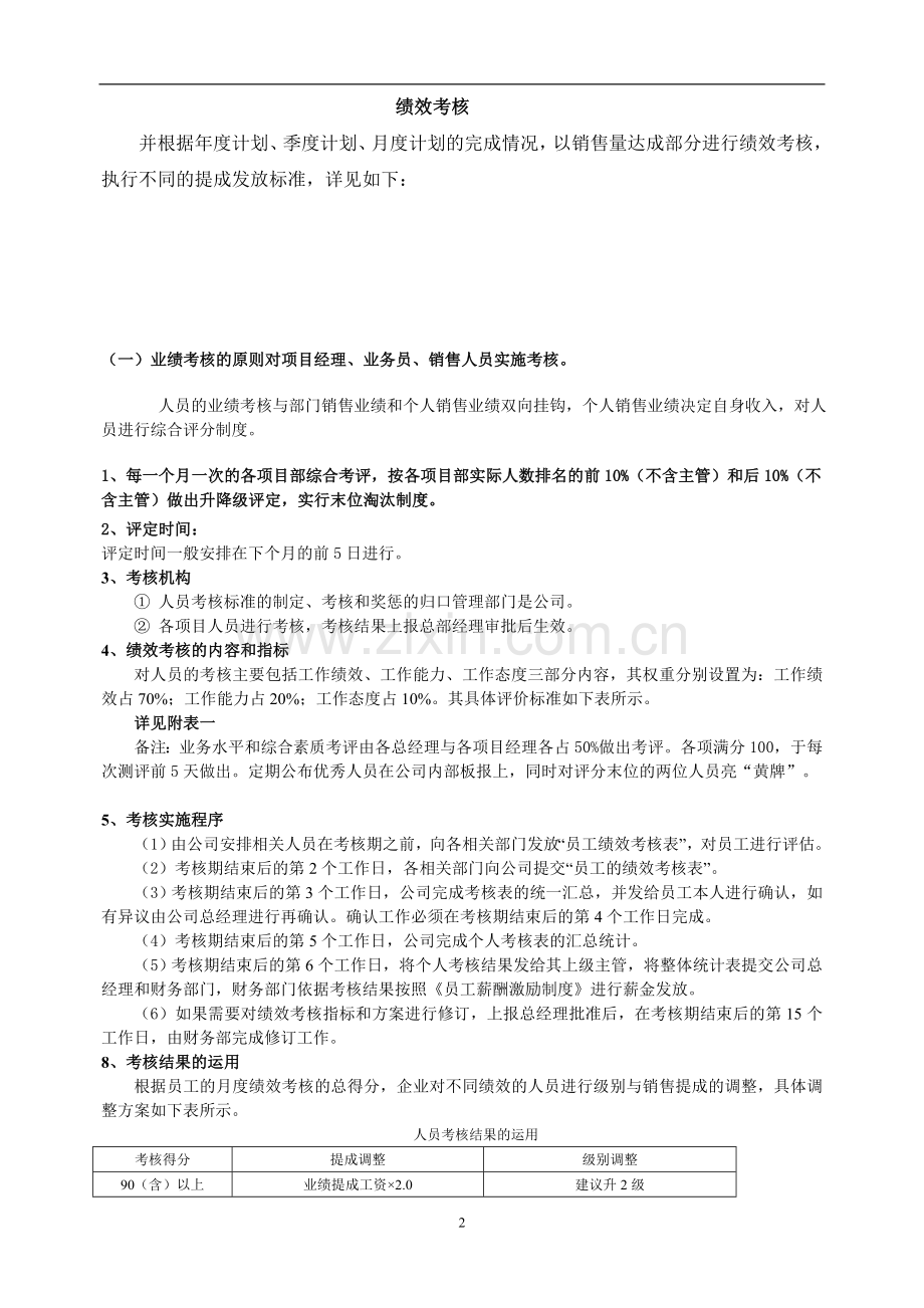 销售部、行政部、财务部绩效考核与提成管理办法[55].doc_第2页