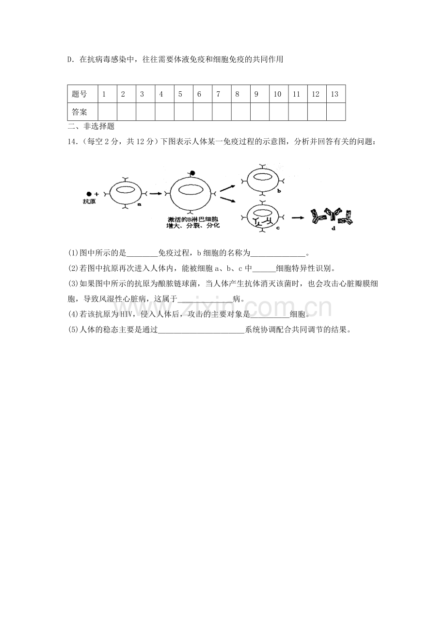 2017-2018学年高二生物必修三同步练习13.doc_第3页