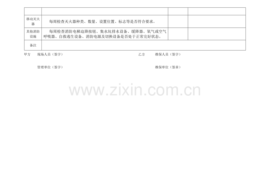 消防周、月、季检查表2.doc_第2页