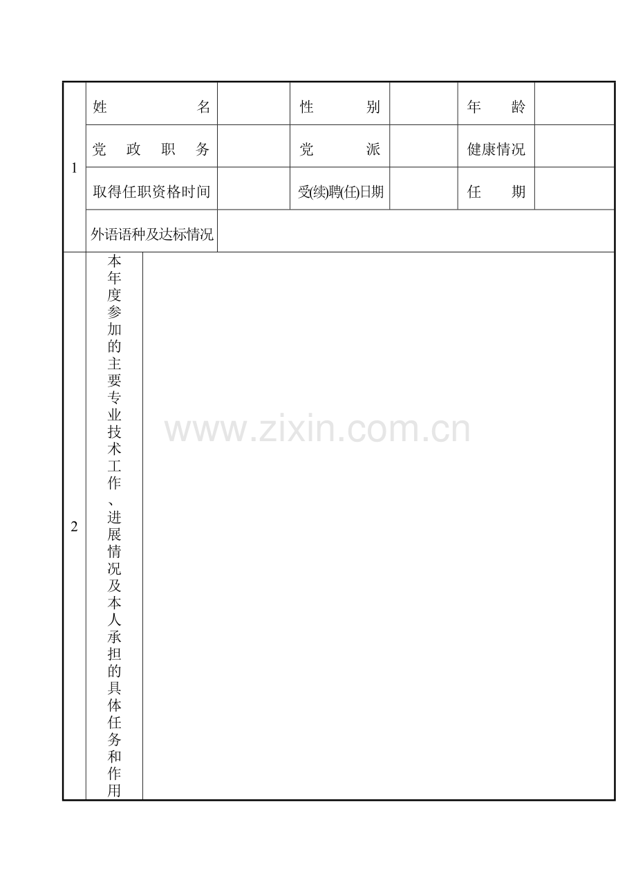 专业技术人员年度考核表--16开.doc_第3页