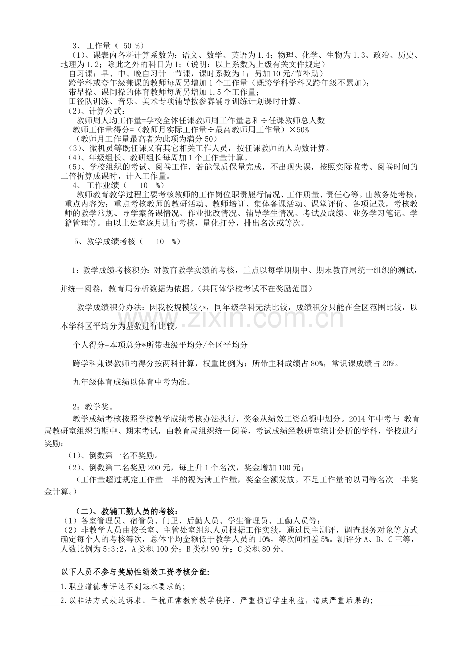 绩效工资分配方案(2013年12月6日).doc_第2页