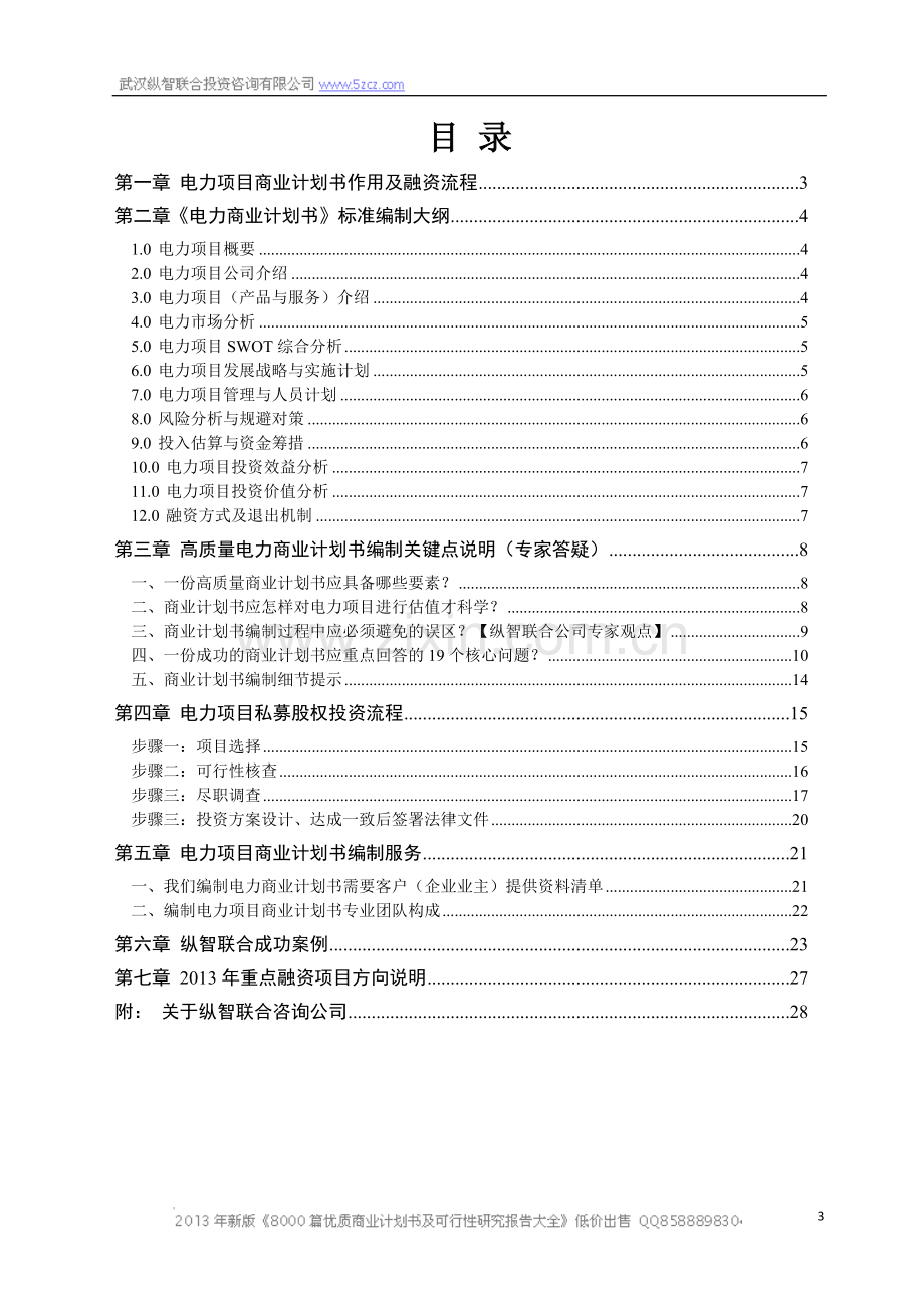 2013年优秀电力项目商业计划书(可行性研究报告).doc_第3页