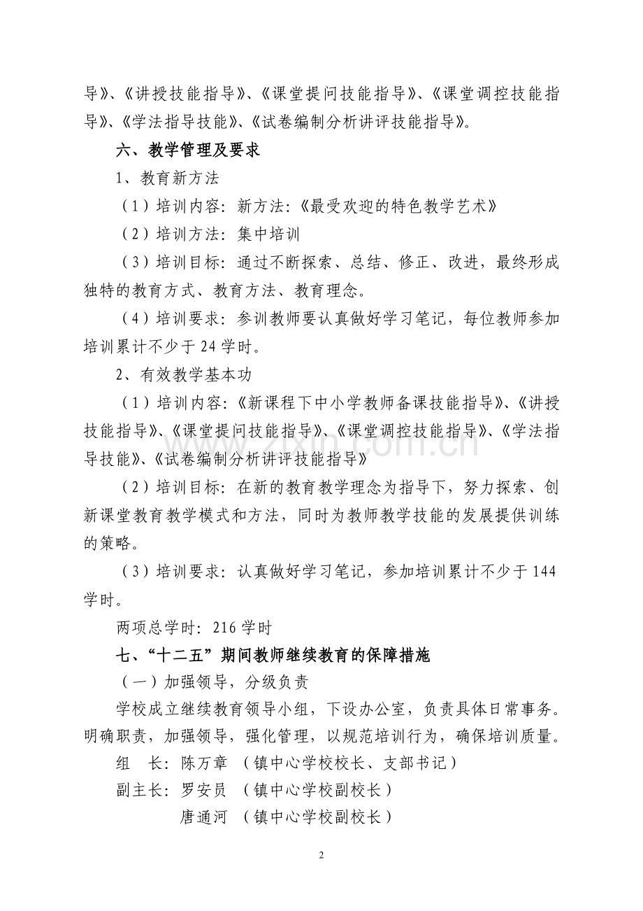 2014年岩架镇中心学校教师继续教育培训实施方案.doc_第2页