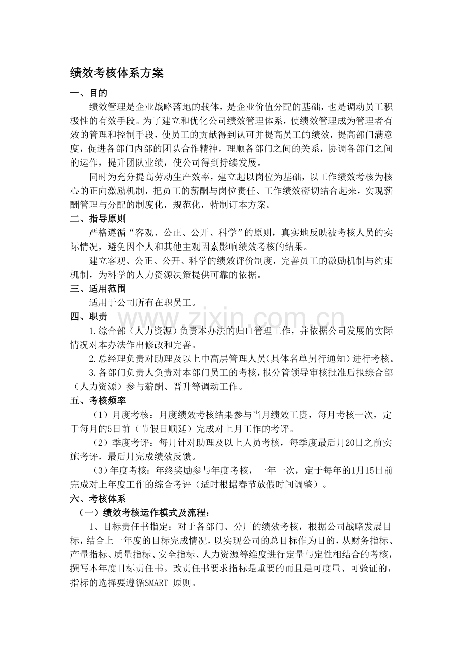 绩效考核体系方案.doc_第1页