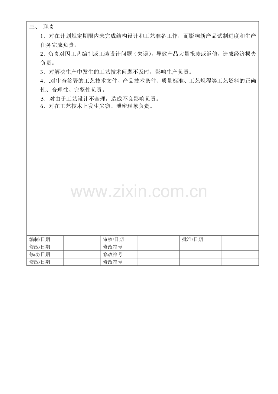 家具工艺技术管理师(员)岗位职责.doc_第3页