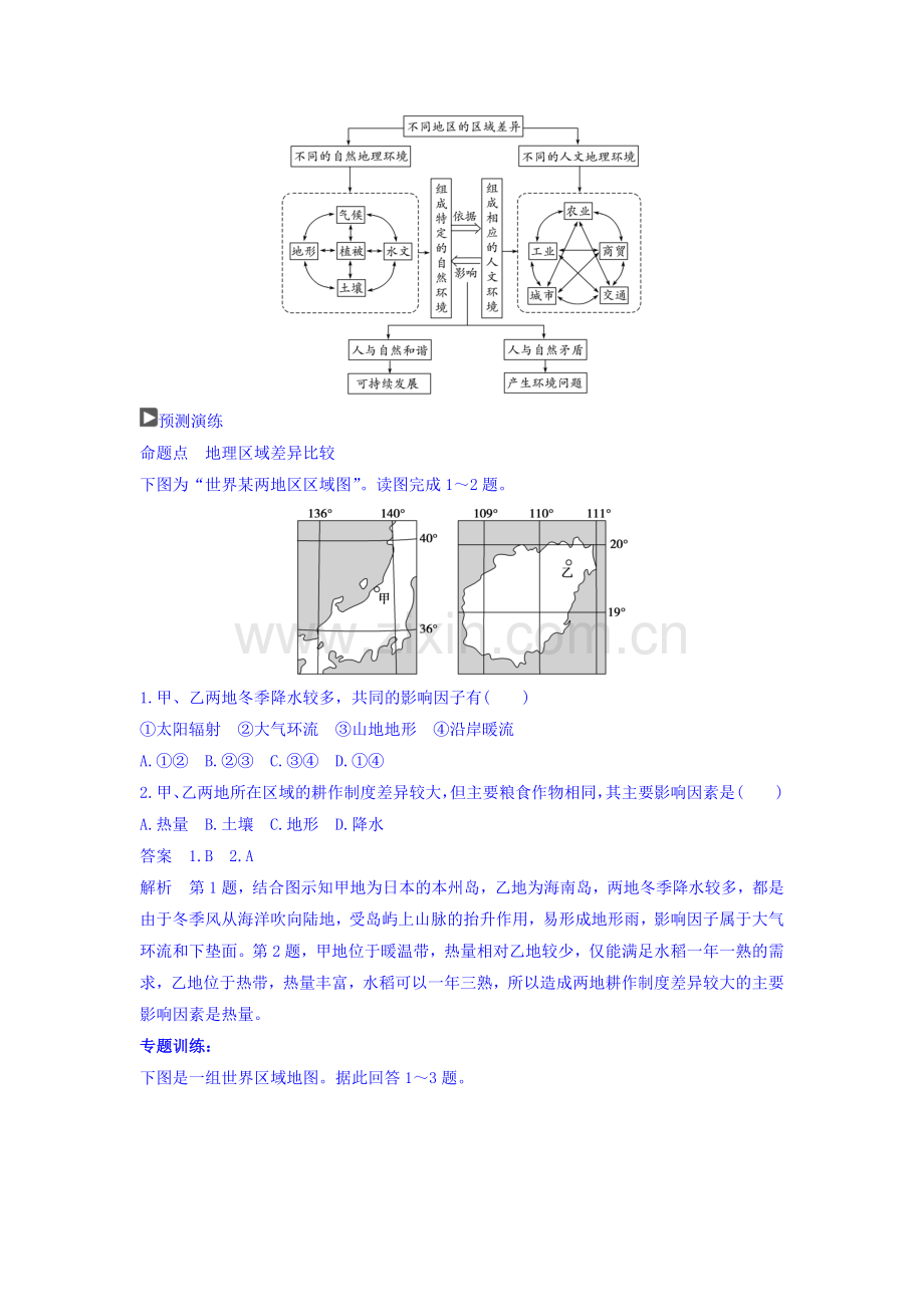 2017届高考地理第二轮复习同步测试4.doc_第3页